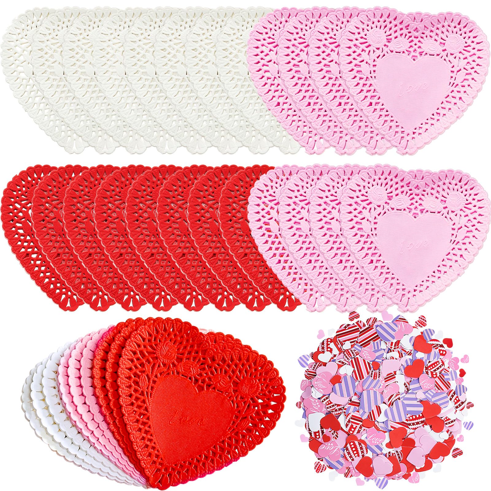 Mini napperons en forme de cœur et stickers pour réussir votre décoration de table sans colle