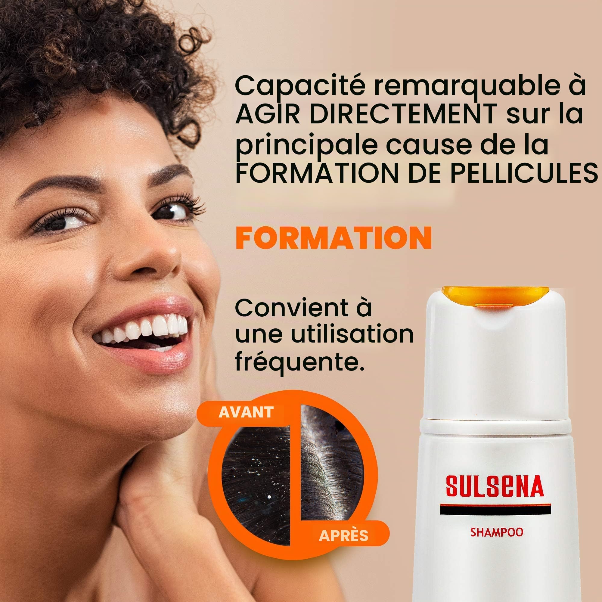 Shampoing Antipelliculaire SULSENA - Anti Pellicule Cheveux, Shampoing Sans Sulfate, Efficace Contre Pellicule et Démangeaisons, Pour Hommes et Femmes, Formule Active pour Fraîcheur Durable, Set