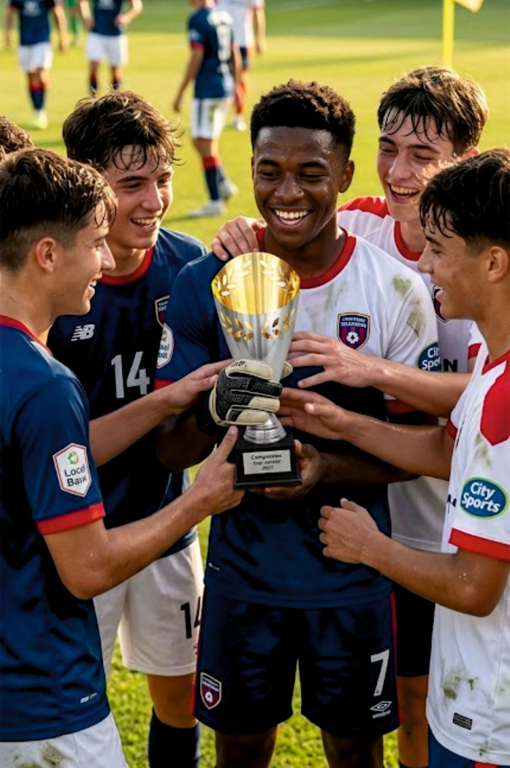 Copa Deportiva Personalizada Trofeo de metal calado de 36cm de altura Premio Deportivo de Fútbol, Baloncesto, Golf... para Campeón