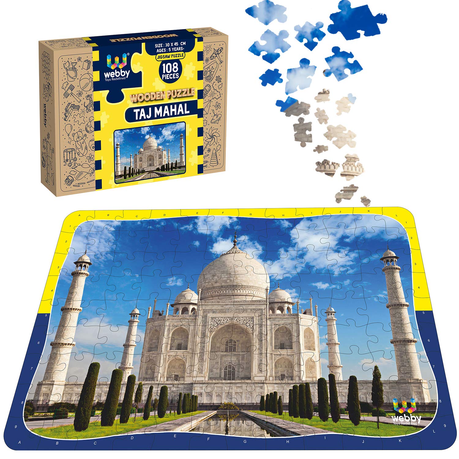 See full amazon price history chart for Webby Kid Taj Mahal Wooden Jigsaw Puzzle, 108 Pieces Webby Kid Taj Mahal Wooden Jigsaw Puzzle, 108 Pieces (B08J4YT37P) Amazon Price History, Amazon Price Tracker