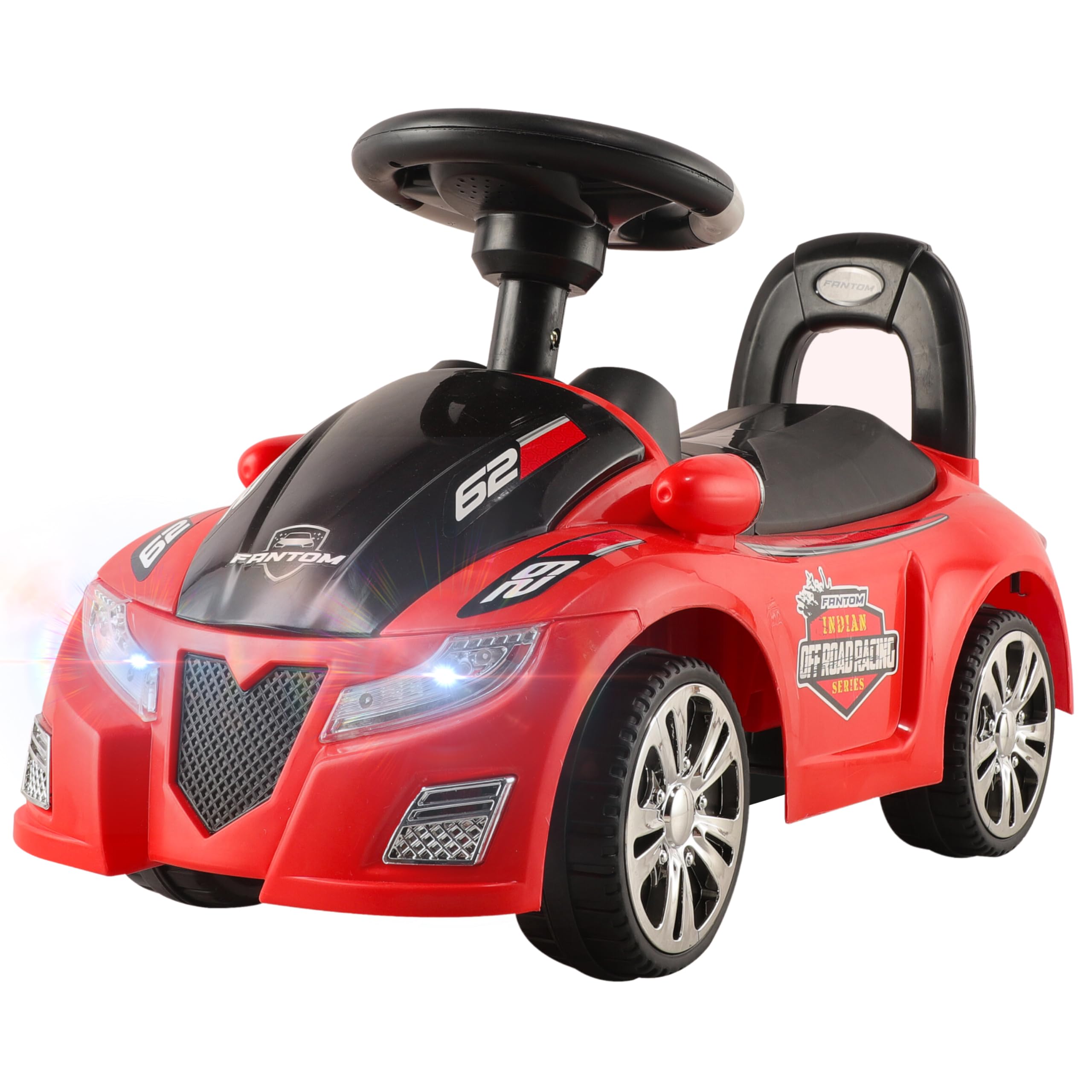 Kids First Step Ride on & Car for Kids with Music & Multicolour Lights | Steering Control & Under Seat Storage | Push Car for Baby with Backrest | Ride on for Kids 1 to 3 Years (Red) (B0D49XN9HL) Amazon Price History, Amazon Price Tracker