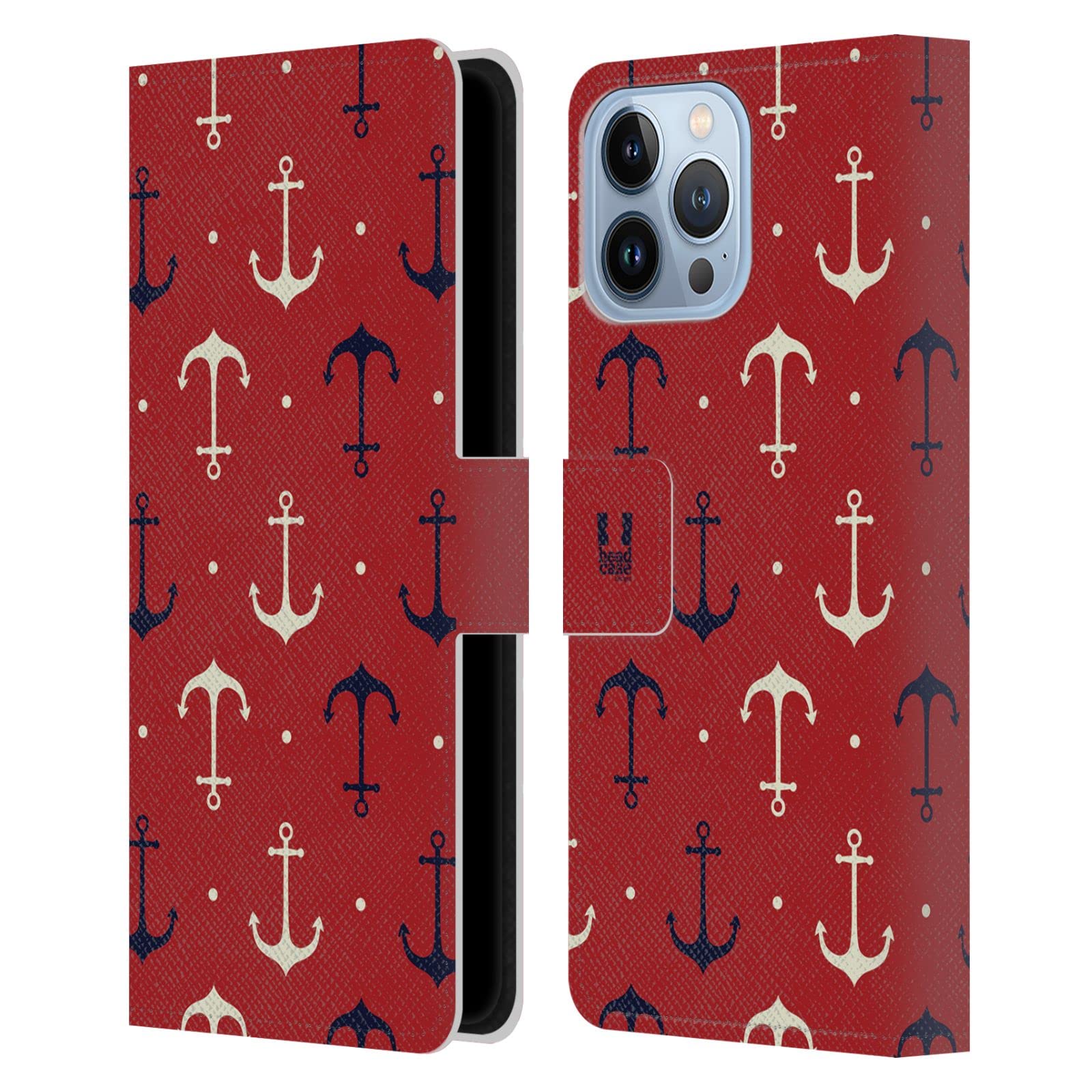 Carcasa de cuero tipo libro iPhone 13 Pro Max anticaídas con soporte horizontal y tarjetero 7