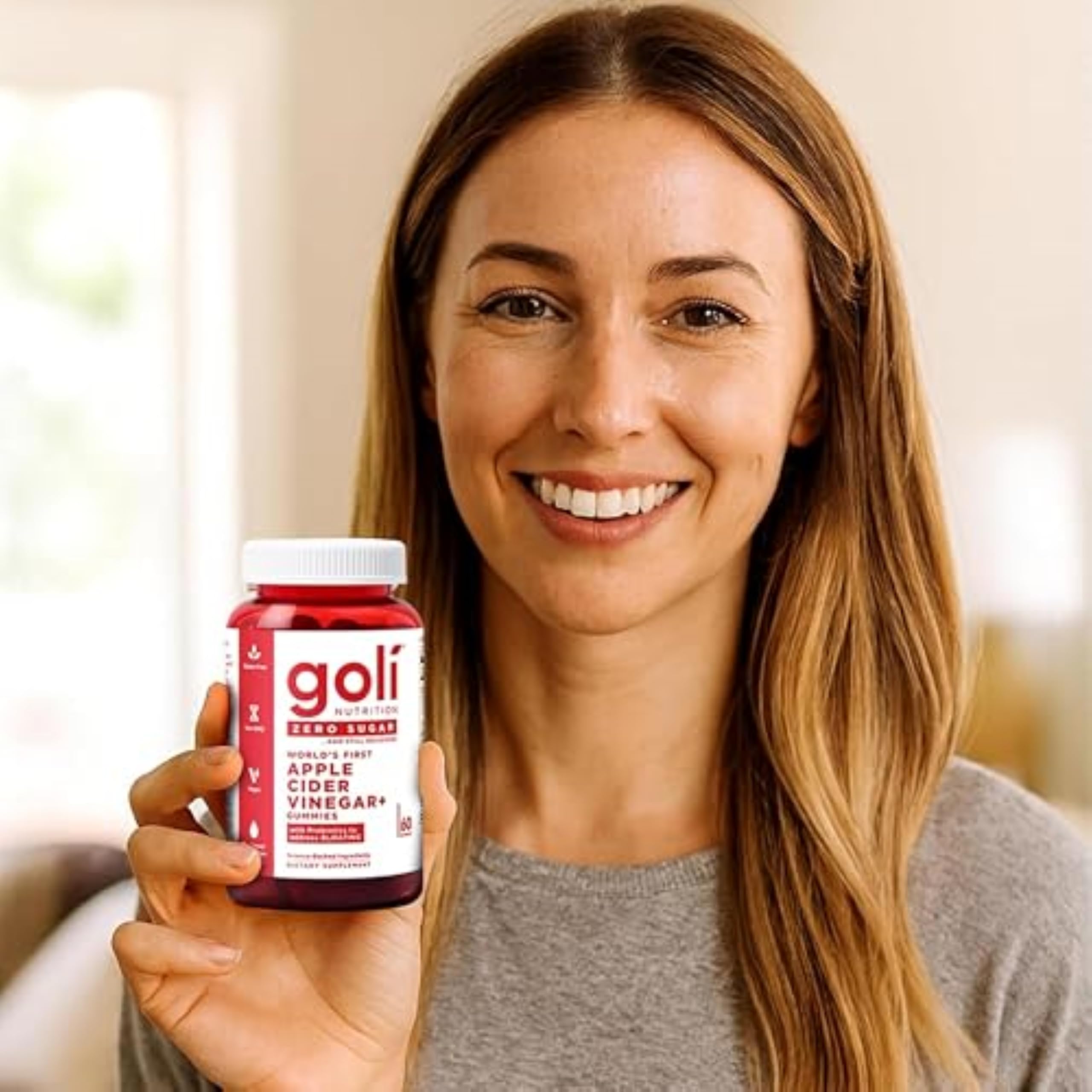 Goli Zero Sugar Apple Cider Vinegar Gummies - ACV with Vitamin B12 and Probiotics - No Sugar Alcohols - Vegan, Keto-Friendly, Gluten-Free — Amazon image 7