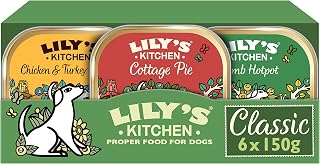 Lily's Kitchen - Wet Dog Food for Adult Dogs 6 Bowls (6 x 150 g) - Classic Dinner M…