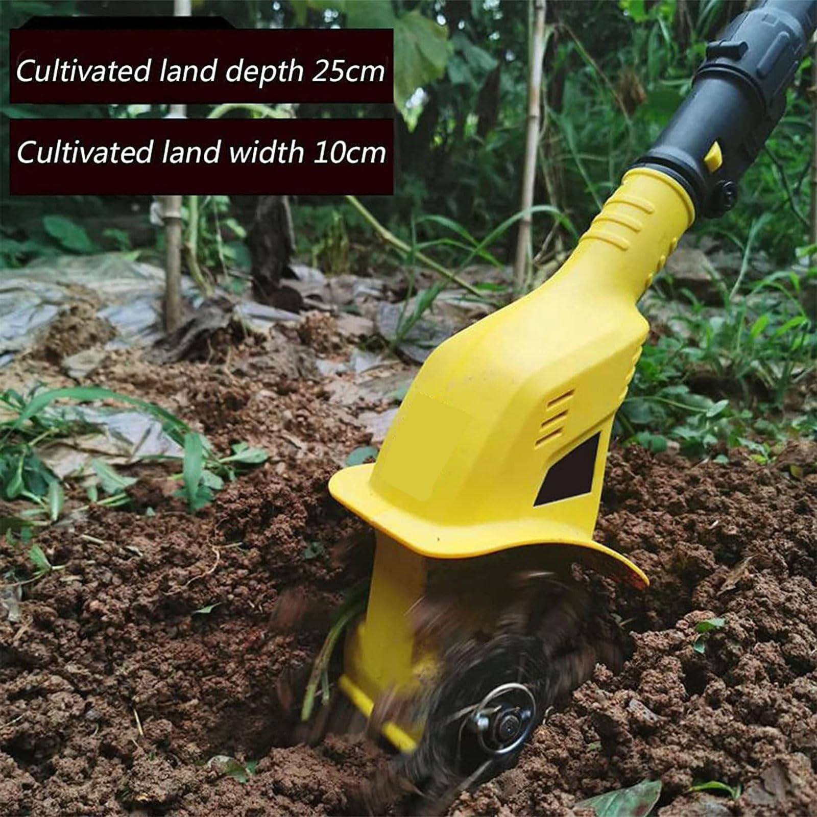 Motobineuse Électrique Rotavator, Motobineuse de Jardin Pliable sans Fil avec Batterie, Outil À Main Télescopique, Cultivateur Électrique sans Fil pour Ferme, Cour, Pelouse One Battery