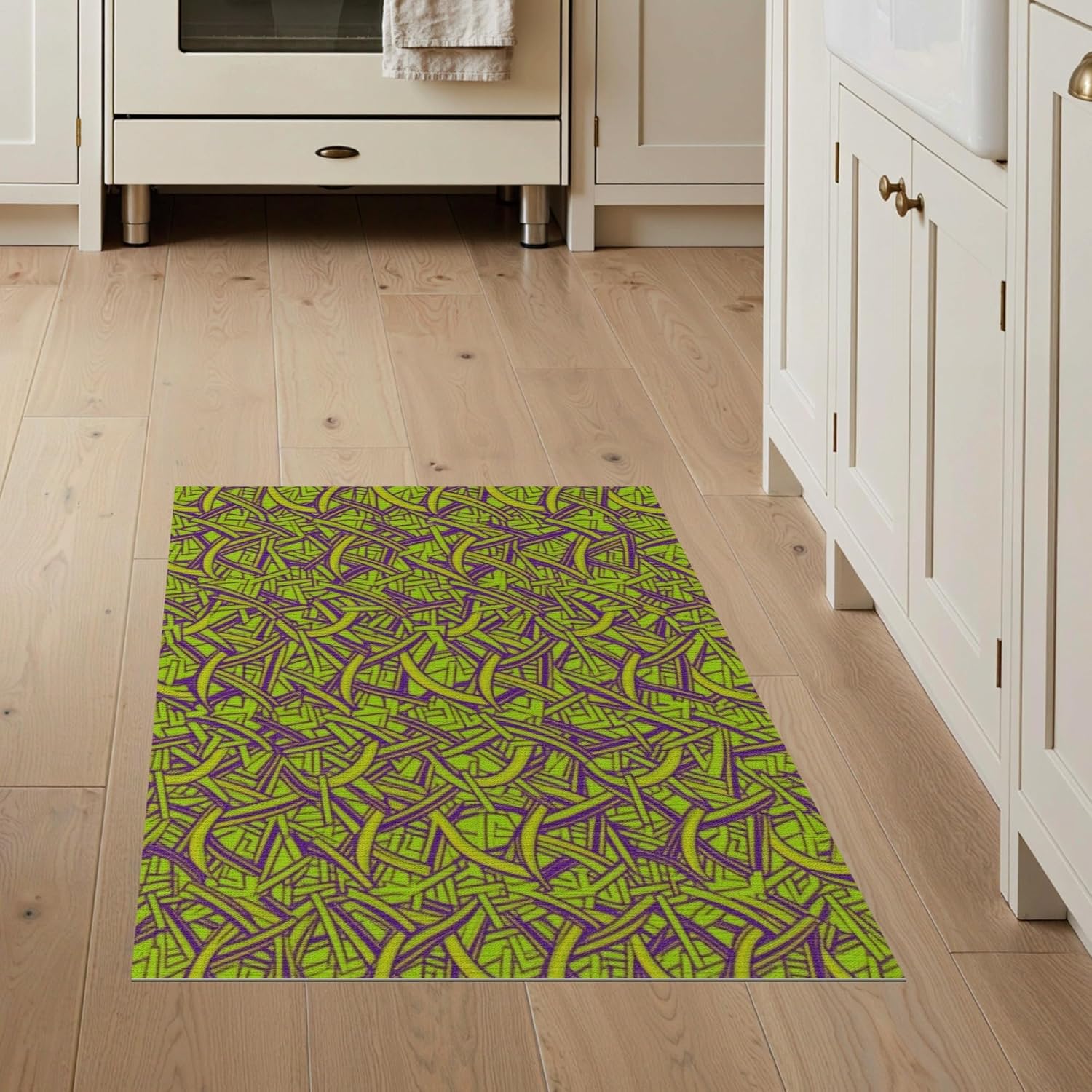 3'x5' Green Lime Ultraviolet Arcade Washable Accent Rug
