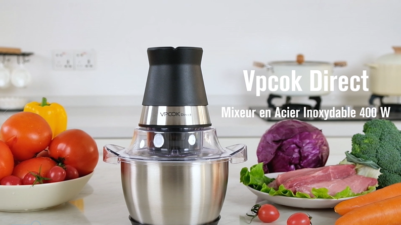 Hachoir électrique Mini USB Rechargeable 400 Ml - Pour Ail, Oignons, Légumes, Viande Hachée - Silencieux Et Facile à Nettoyer