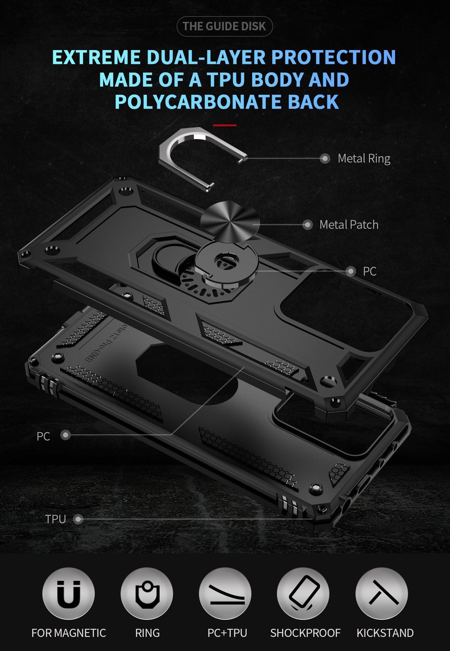 ZMONE For Xiaomi Redmi Note 12 5G / Poco X5 5G Case With Glass Screen Protector [2 - View #14