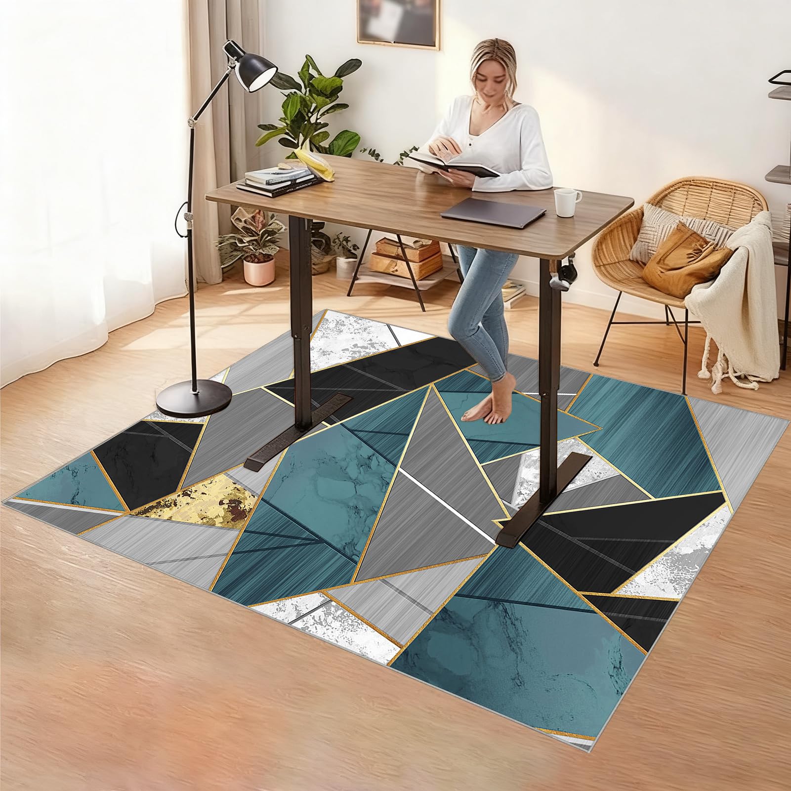 Heavy Duty Office Chair Mat for Carpet, Non Slip Floor Protective Mat for Chairs Mat Desk Chairmats Carpet Protector Chair Mat, Hard-Floor Chair Mats, Floor Mat for Office Chair 200 x 260 cm