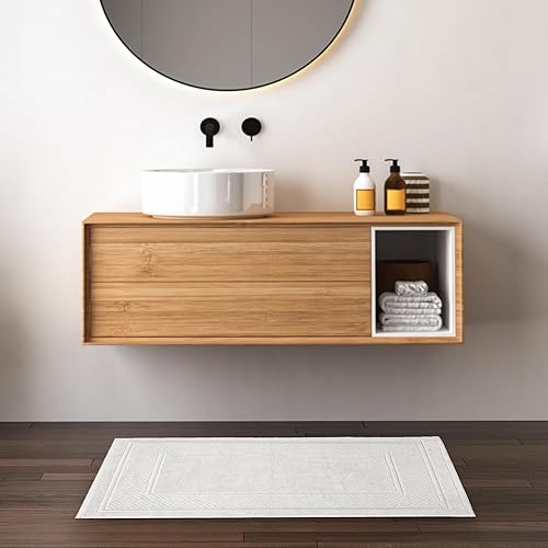 Miniatura 4 de Avalon Towels Tapetes de baño para baño, absorbentes, de secado rápido, tapetes de baño 100% algodón, suaves, tapetes de baño blancos, absorbentes,