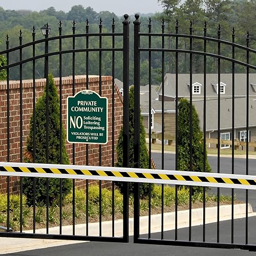 Miniatura 3 de SmartSign Letrero de diseño "Comunidad privada - No Soliciting Loitering Trespassing, Violators Will Be Prosecuted", 18 x 24 pulgadas, compuesto de