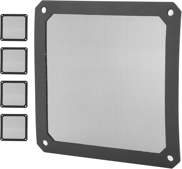 Computer Cooler Fan Dust Filter,5 Pcs 120 * 120mm Dust Filter Computer Fan Filter Cooler For PC Computer,Magnetic Mesh Case Cooler Fan Dustproof Dust Filter Cover Grill For PC Computer