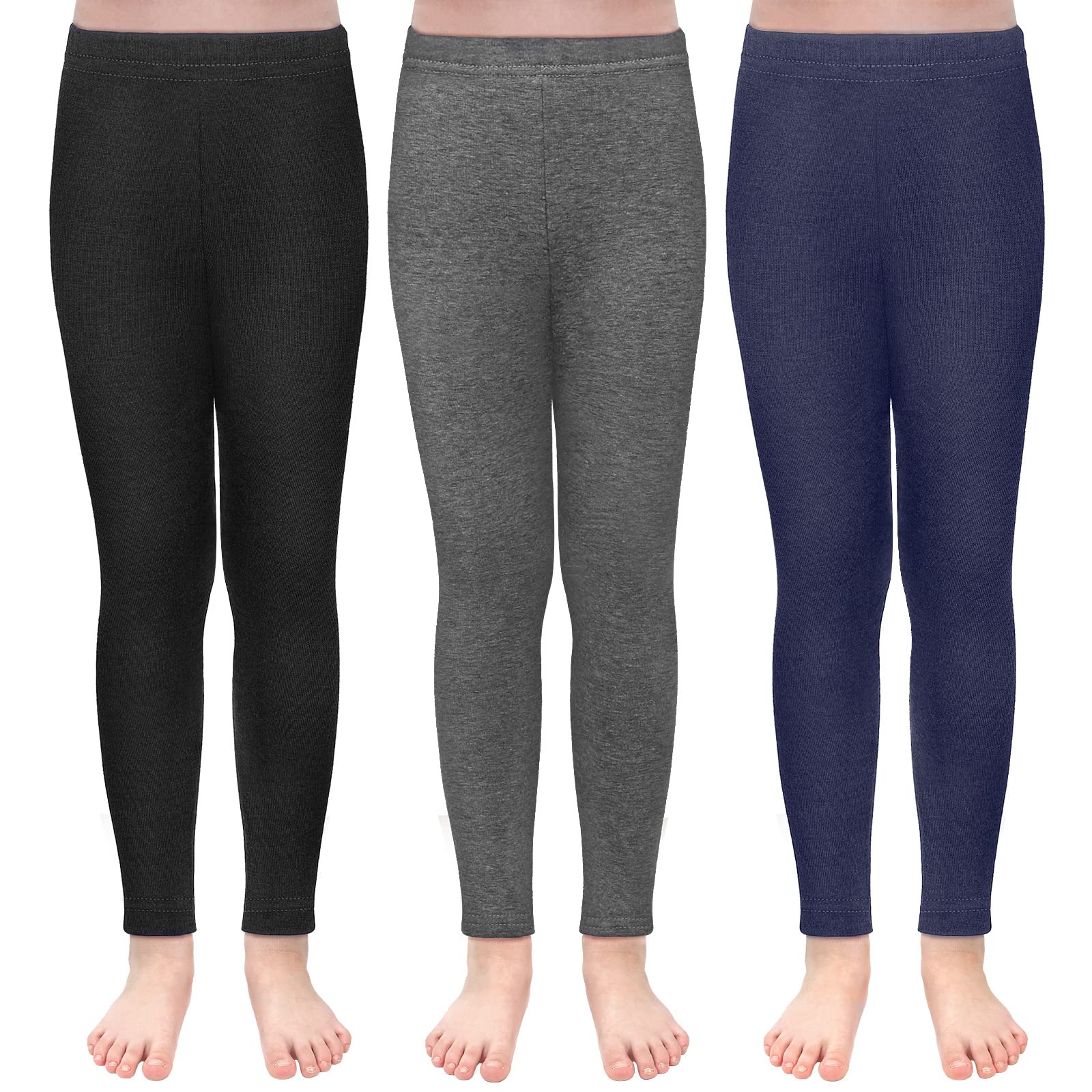 TODDOR 3 Leggings Invernali Per Bambina: Foderati In Pile, In Morbido Velluto, Elasticizzati, Caldi, Autunno Inverno