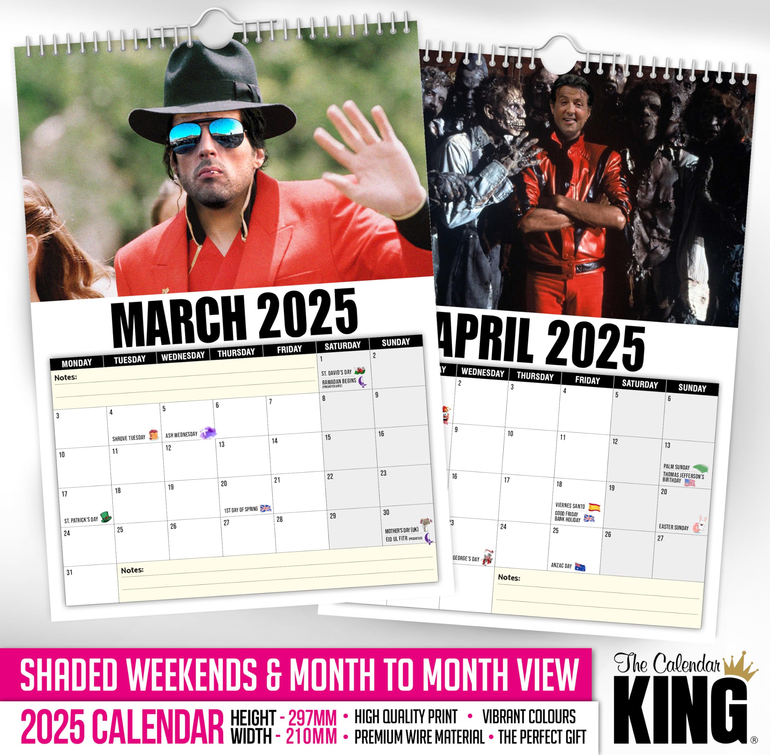 The Calendar King // Sylvester Shamone - A4 Size 2025 Wall Calendar - Image 3