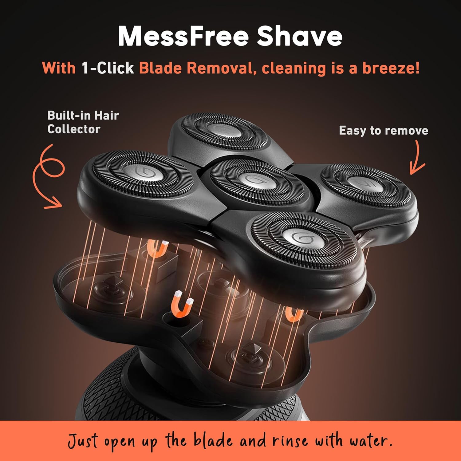 Groomie Cordless Bald Head Shavers for Men, BaldiePro Head Grooming Starter Kit - Includes Ergonomic BaldiePro Head Shaver, SmoothShave Blade 2.0, Cleaning Brush, Charging Cable & User Manual