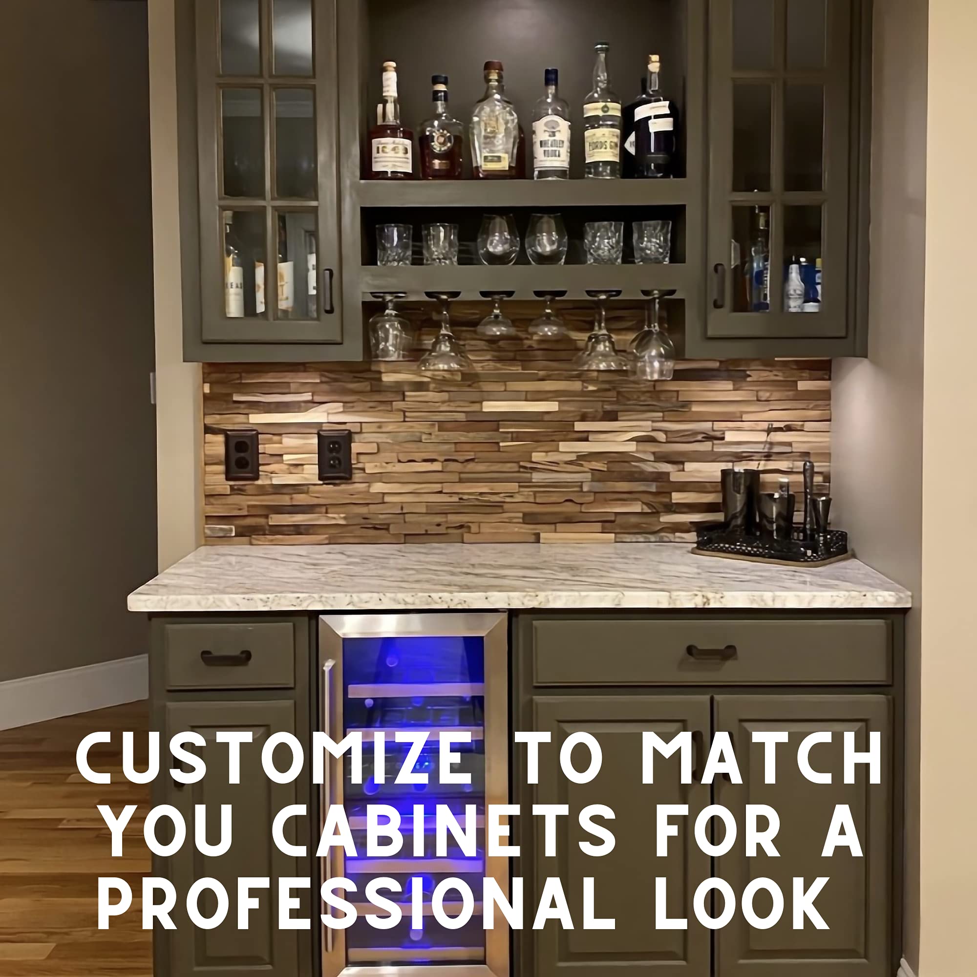 Under Wine Glass Holder Space Saving Unfinished Wooden