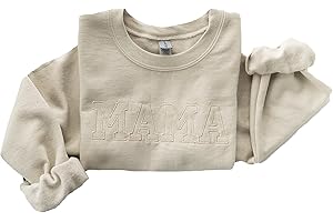 Up2ournecksinfabric Custom Embroidered 'Mama' Sweatshirt - A Cherished Mother's Day Gift