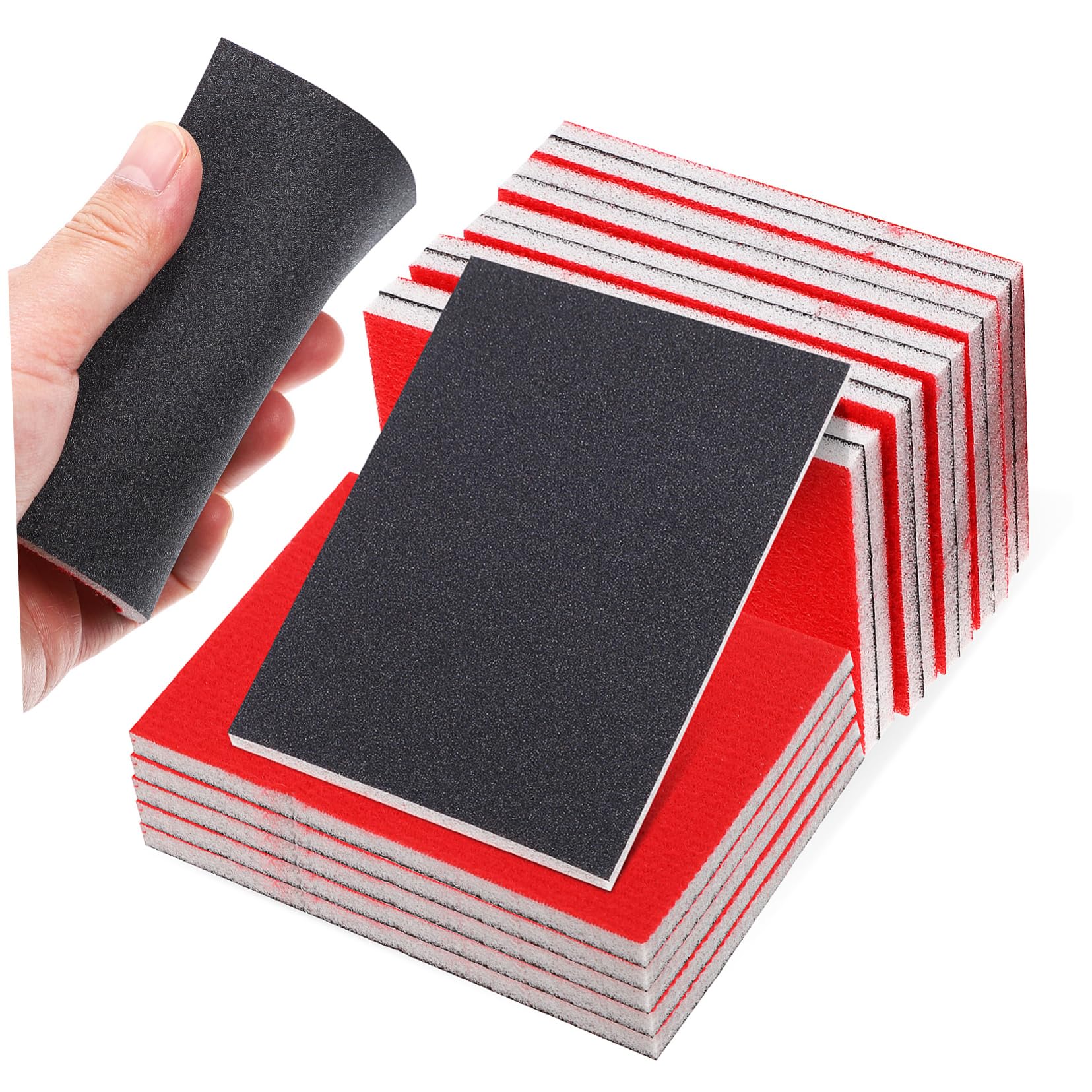 Alipis 20 Pcs Sanding Sponge Grits Foam Sanding Blocks for Automotive Wood and Projects and Versatile Sandpaper Pads for Long Term Use