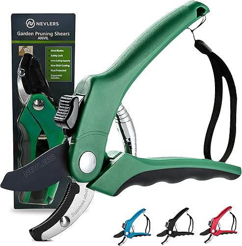 Miniatura 1 de Mockins Professional Garden ANVIL tijeras de podar yunque, cortador de árboles, podadoras, podadora de mano, cuchillas de acero inoxidable