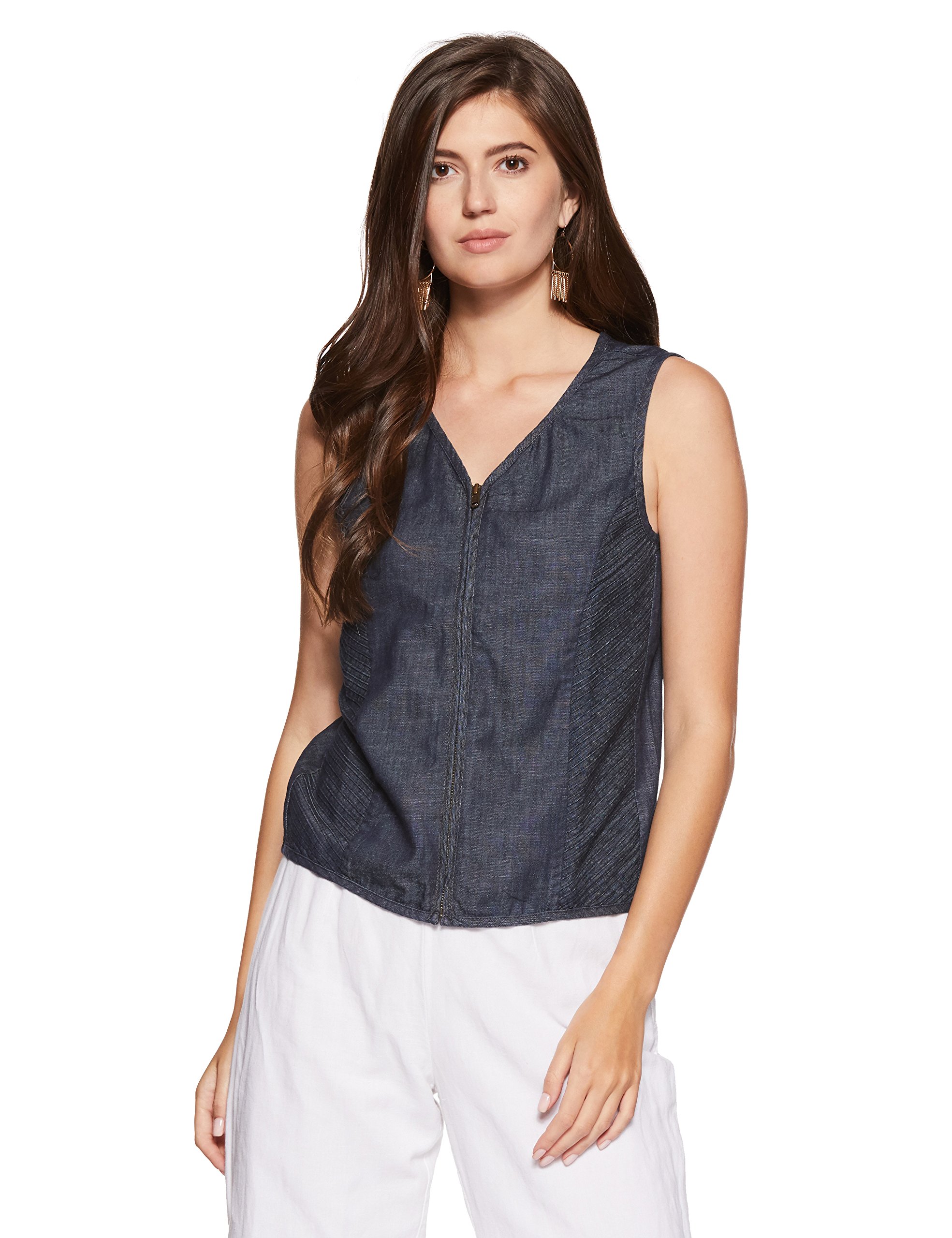 aurelia Women's Chanderi Silk Solid Standard Length Blouson Regular Jacket-picture-51