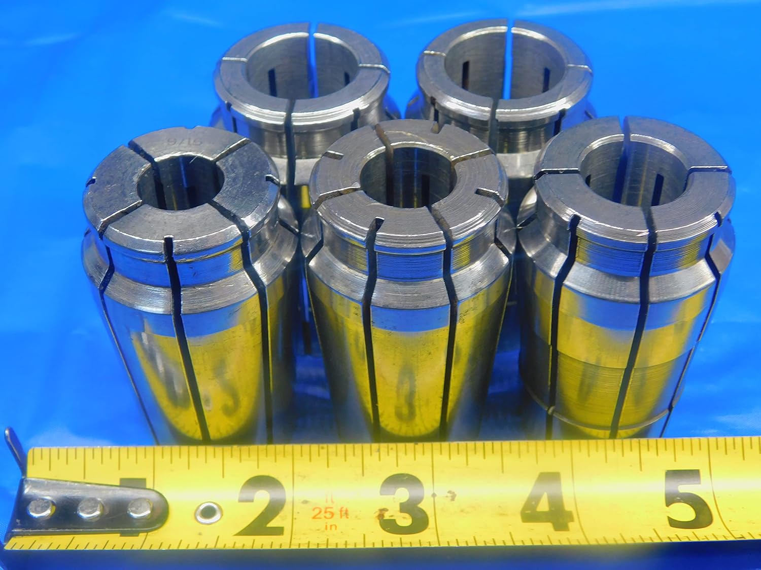 LOT of 5pcs AF100 COLLETS Size 9/16 5/8 11/16 13/16 7/8 NO DUPLICATES Set AF-100 - TH1263CLN