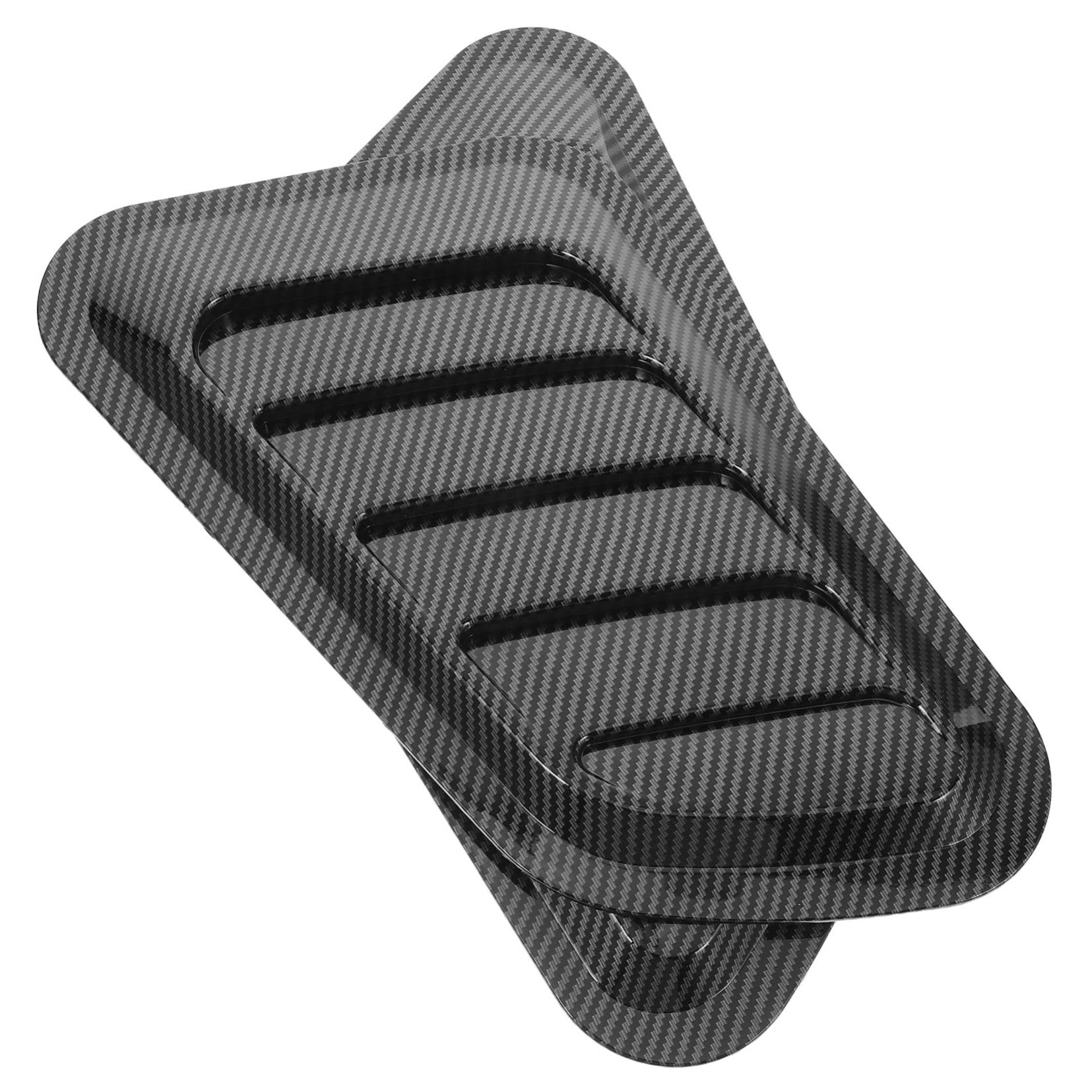 HAPINARY Car Hood Sticker 2pcs Car Decals Interior Carbon Fiber Engine Cover Paste