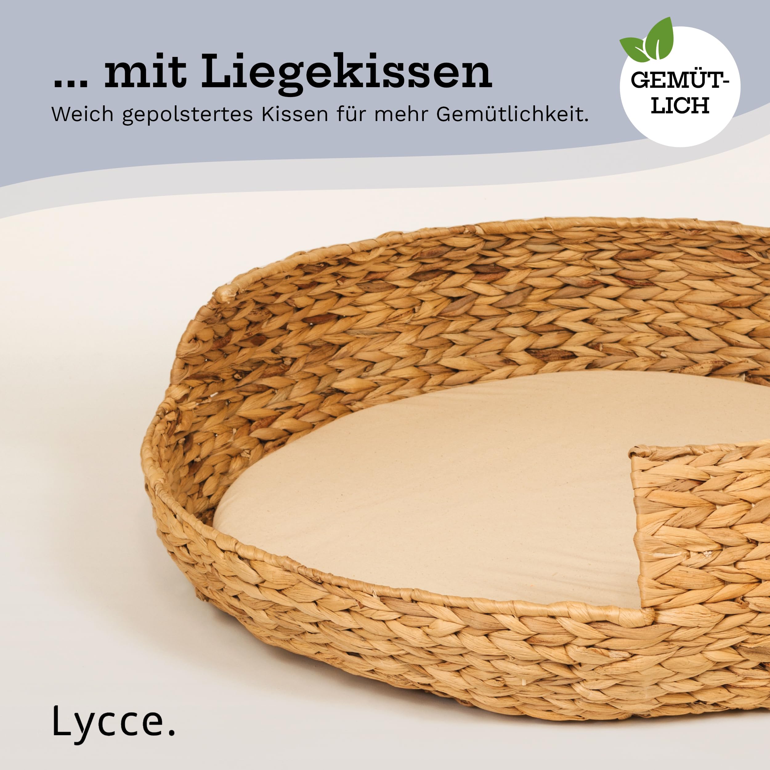 Lycce Legowisko dla psa legowisko dla kota opal hiacynt wodny naturalny rozm. 4 (Ø 70 cm)