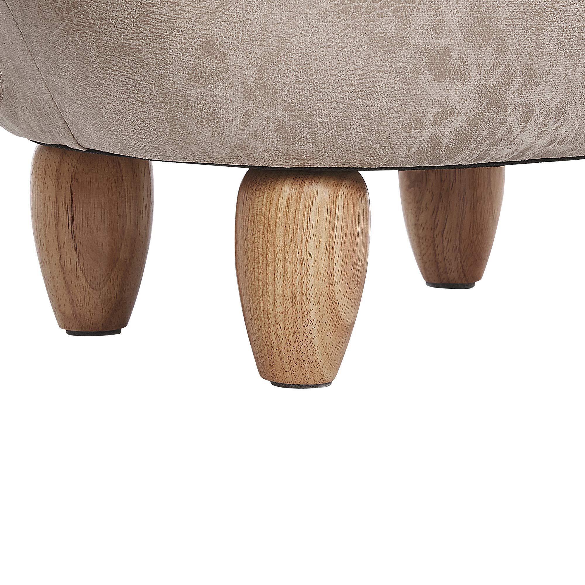 Beliani Praktischer Hocker für Kinder und Tiere in Elefanten-Form hellgrau Lederoptik mit Höhle Jumbo