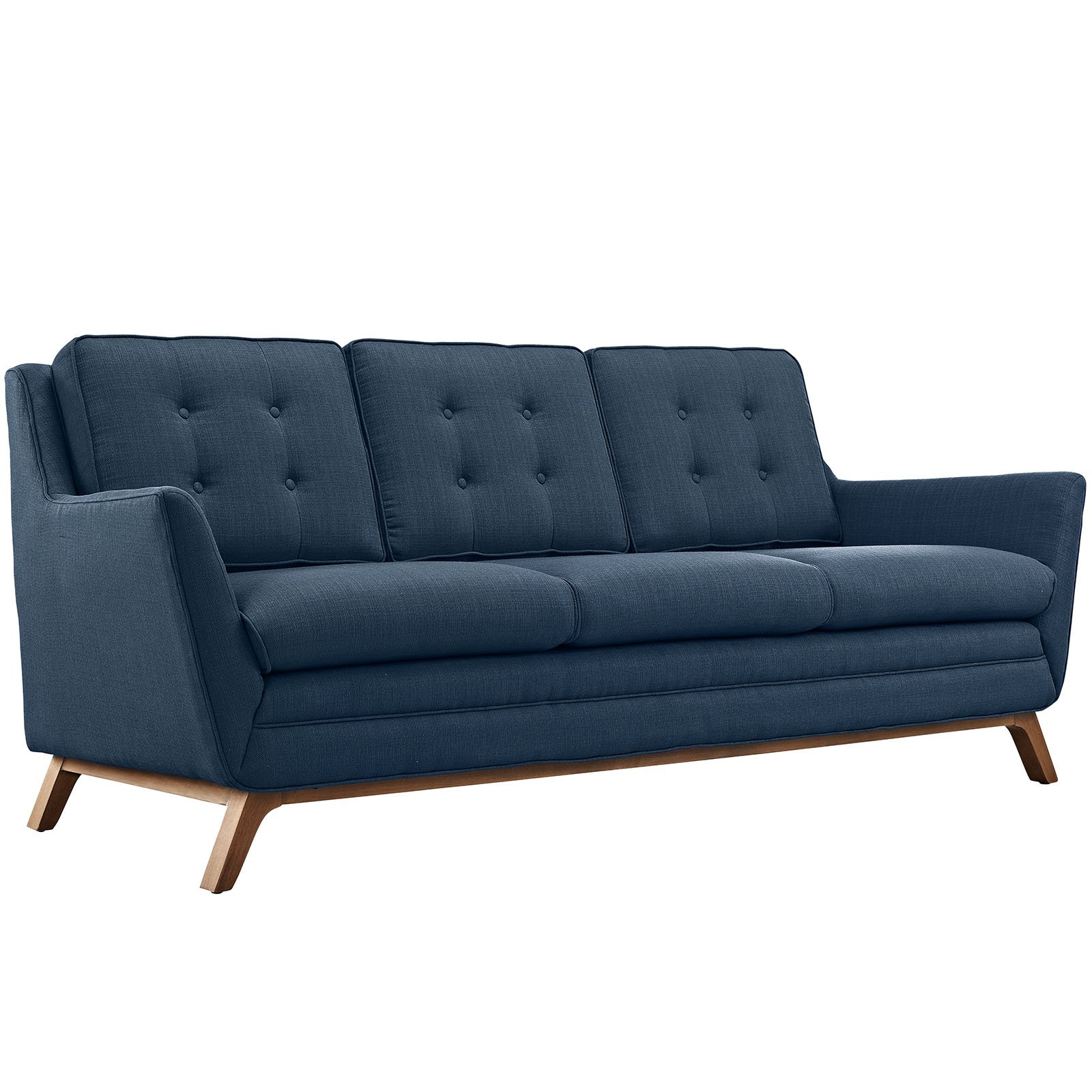 Modern Contemporary Fabric Sofa Navy Fabric