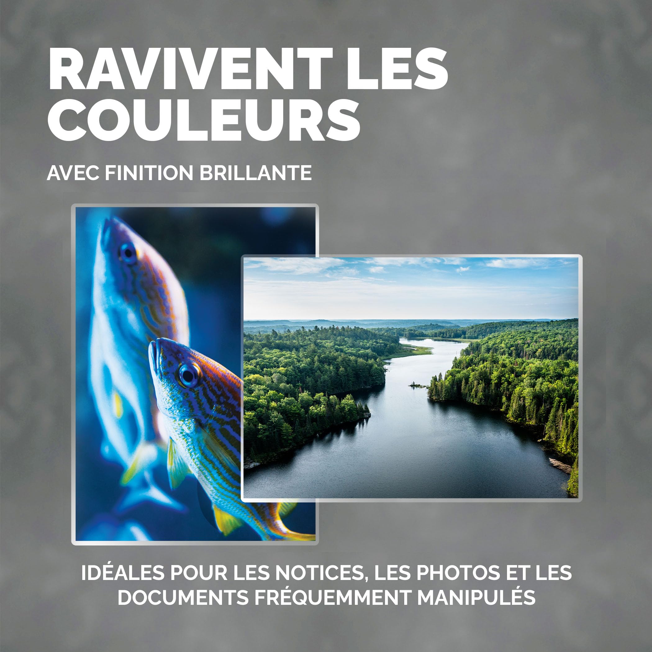 Fellowes Pochettes De Plastification A3 Autocollant Capture 125 microns A3, Lot de 100, Transparent