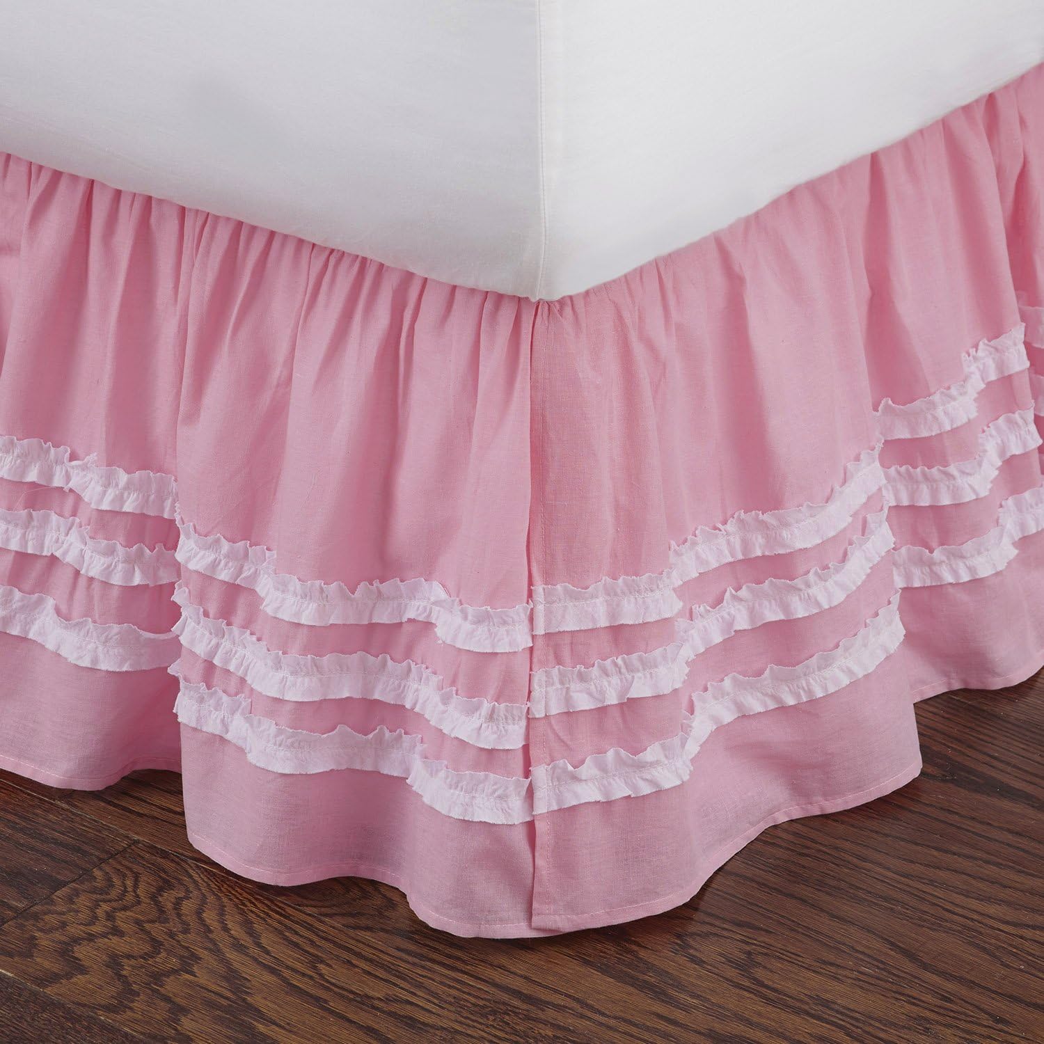 Levtex Home Pink Ruched Twin Bed Skirt