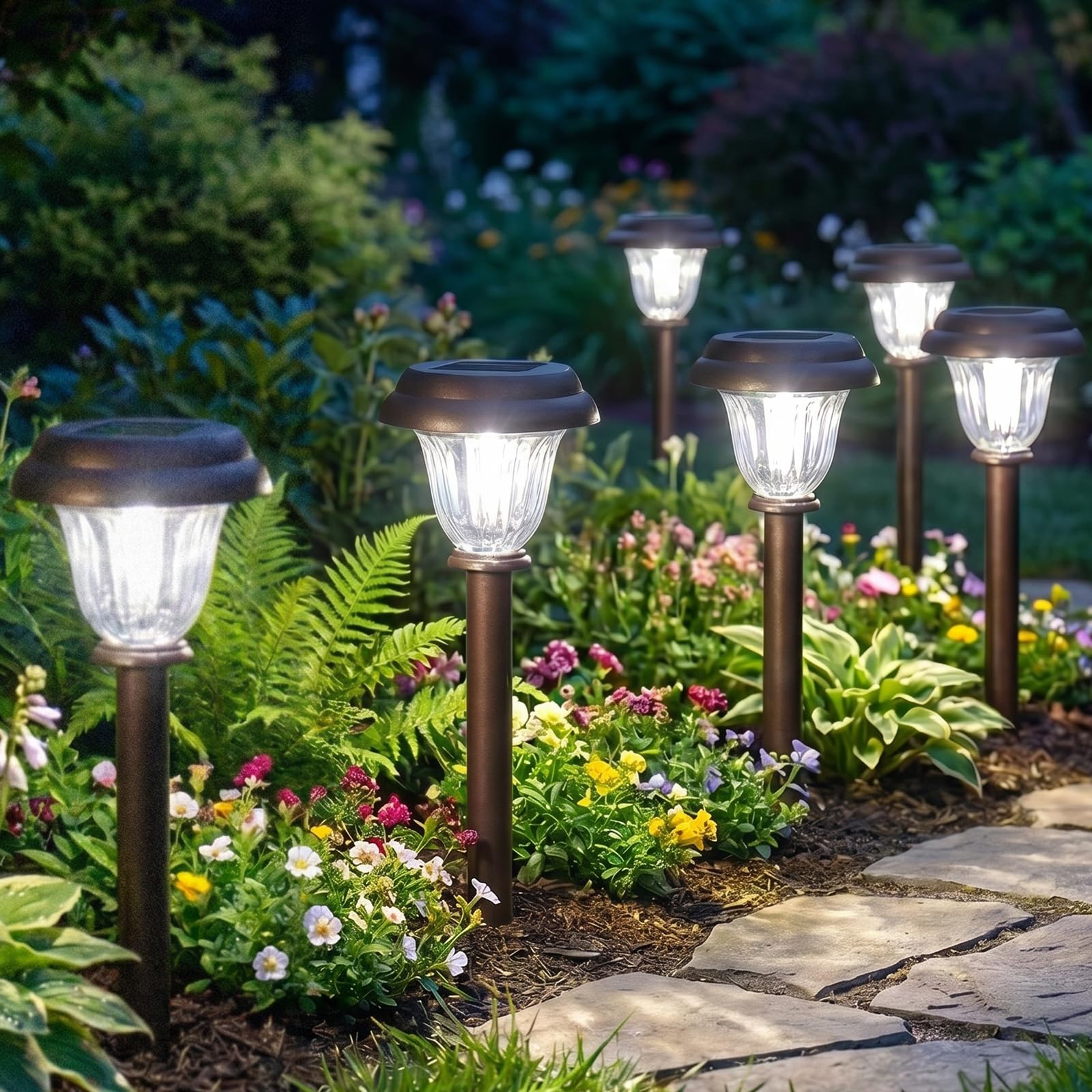 DERAYSION Solar Pathway Lights