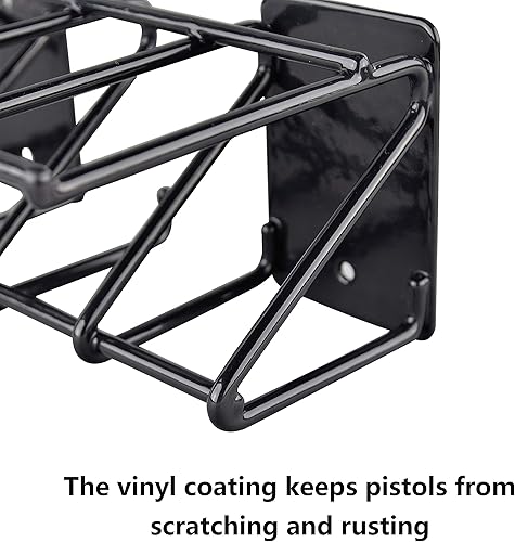 Miniatura 3 de Soporte de pared para pistola de 4 ranuras, se adapta a la mayoría de pistolas de tamaño, soporte de pared para pistola Glock 19, 17, 42, 43, P238,