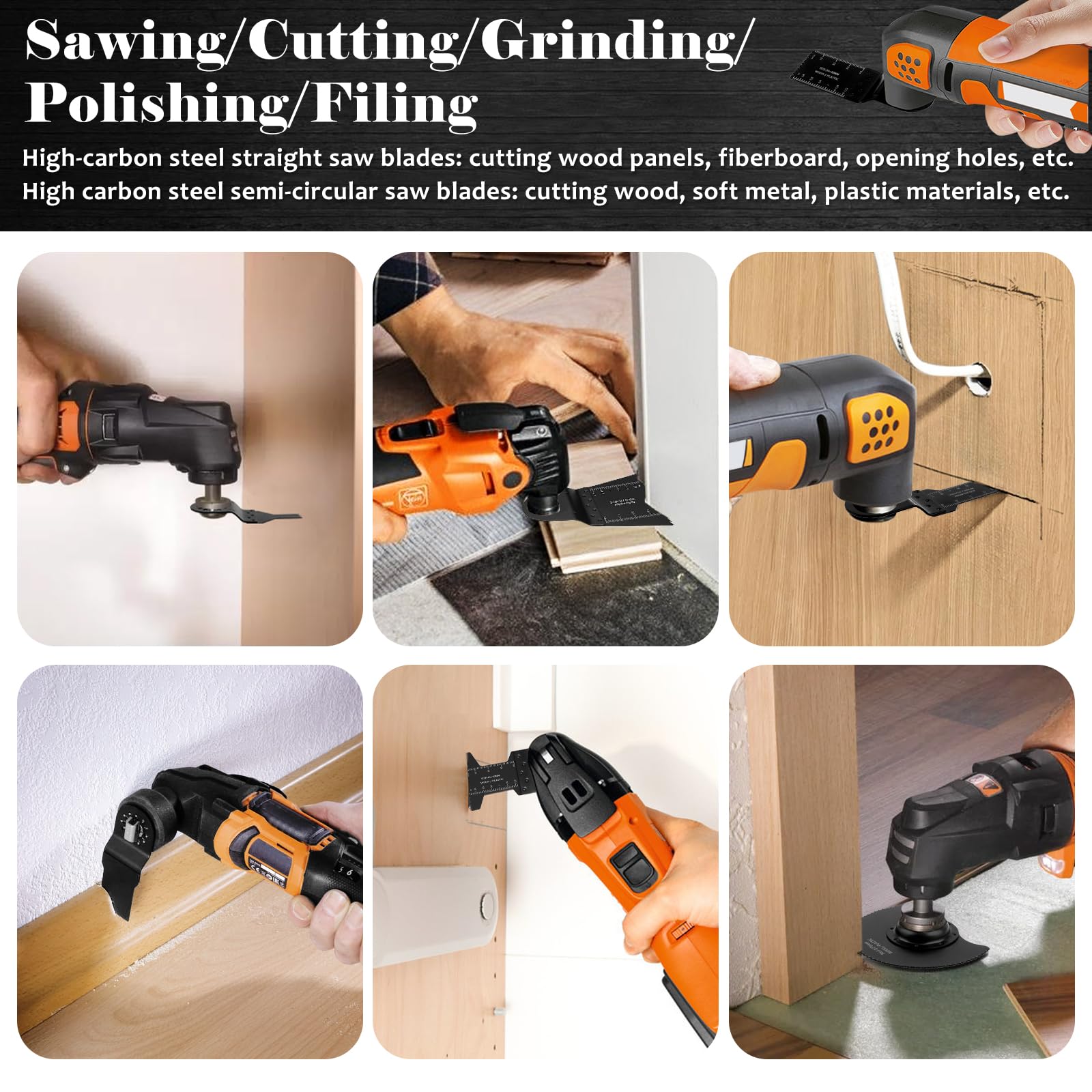 32pcs Cuchillas Multiherramienta, MXTIMWAN Hojas de Sierra Multiherramienta Oscilante, Accesorios Multiherramienta Universal Compatible con Fein Multimaster, Black&Decker, Ryobi, Milwaukee, Worx