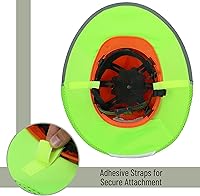 Vista 5 de Casco Industrial UNCO con Protector Solar, Verde, Visera Completa y Estándar de Malla, Alta Visibilidad Reflectante, Accesorio para Casco Duro