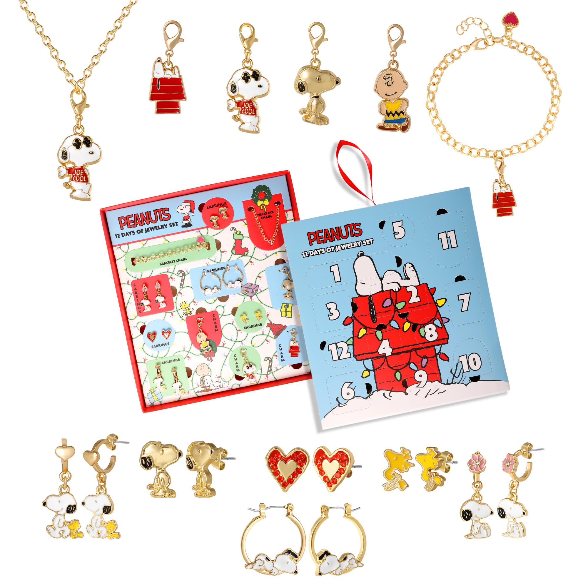 Amazon.com: Peanuts Snoopy Jewelry Advent Gift Set: 12 Piece