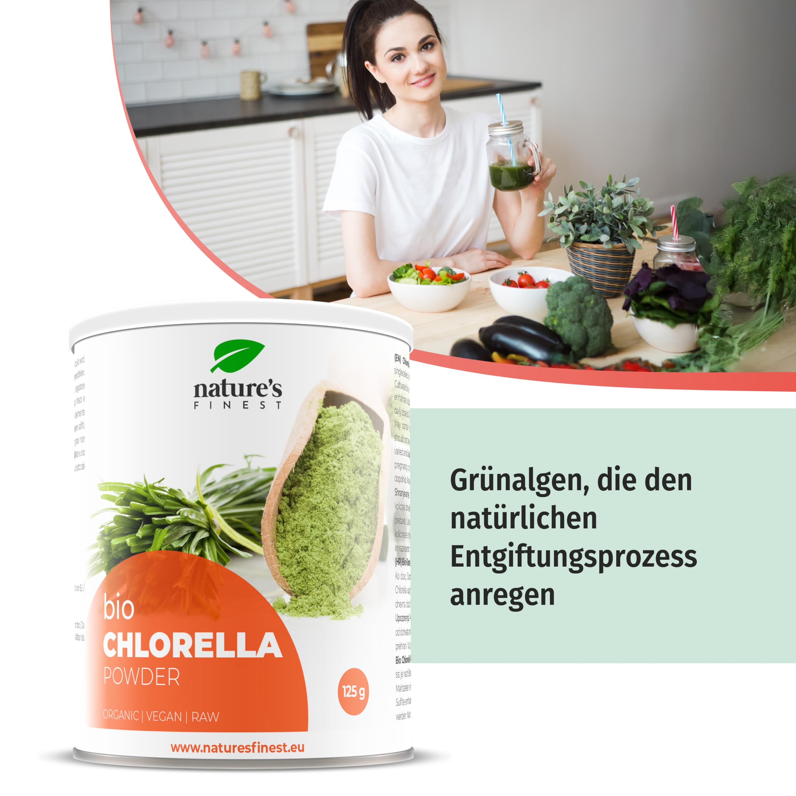 Nature's Finest Bio Chlorella, Pulver 625 g (5er Pack)