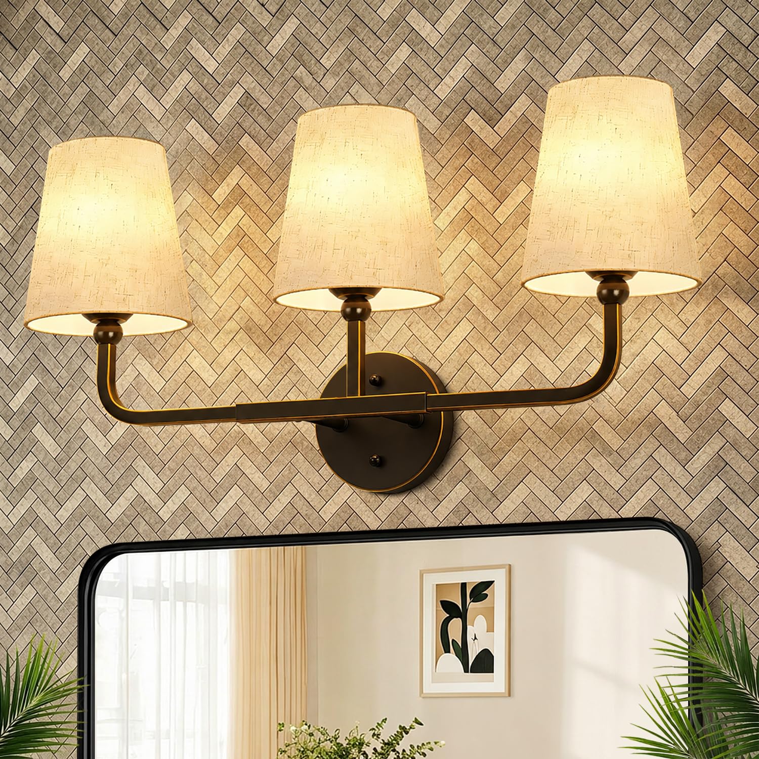 Photo 1 of MOKATNG 3-Light Oil-Rubbed Bronze Vanity Light