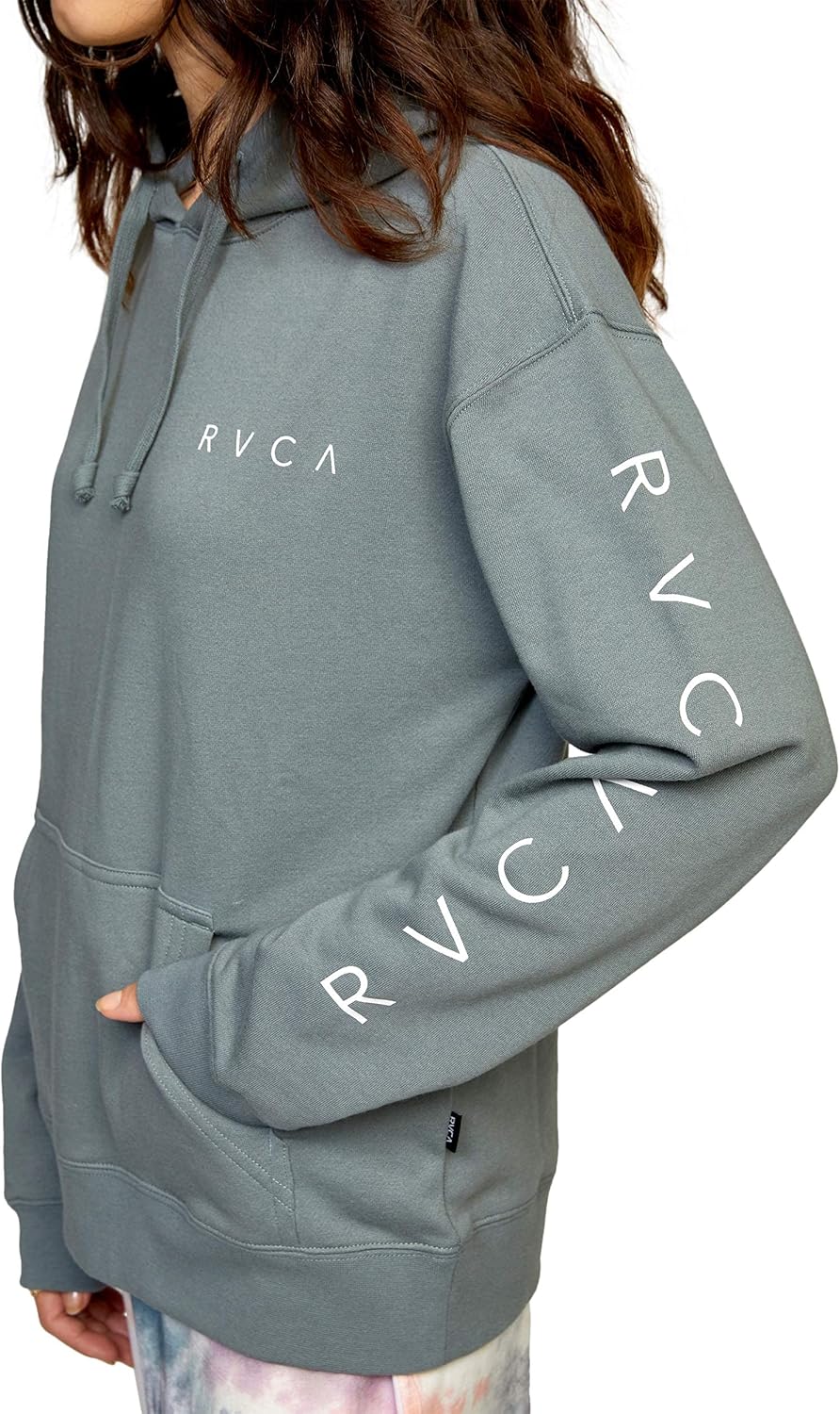 RVCA womens Graphic Fleece Pullover Hooded Sweatshirt - Image 3