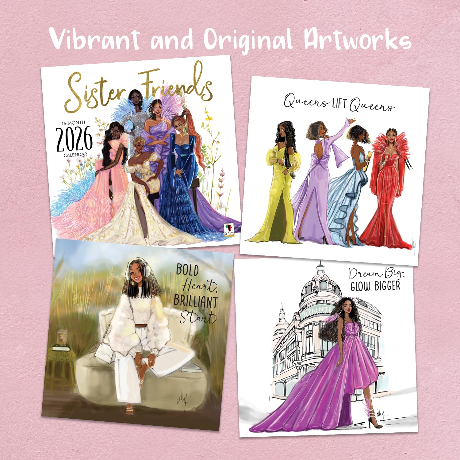 African American Expressions 2026 Wall Calendars - Monthly