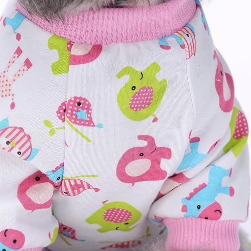 Miniatura 10 de Pijamas para perros, disfraces para interiores y exteriores, cuello alto, patrón de amor, pijamas cómodas para cachorros, camisa suave para perro,