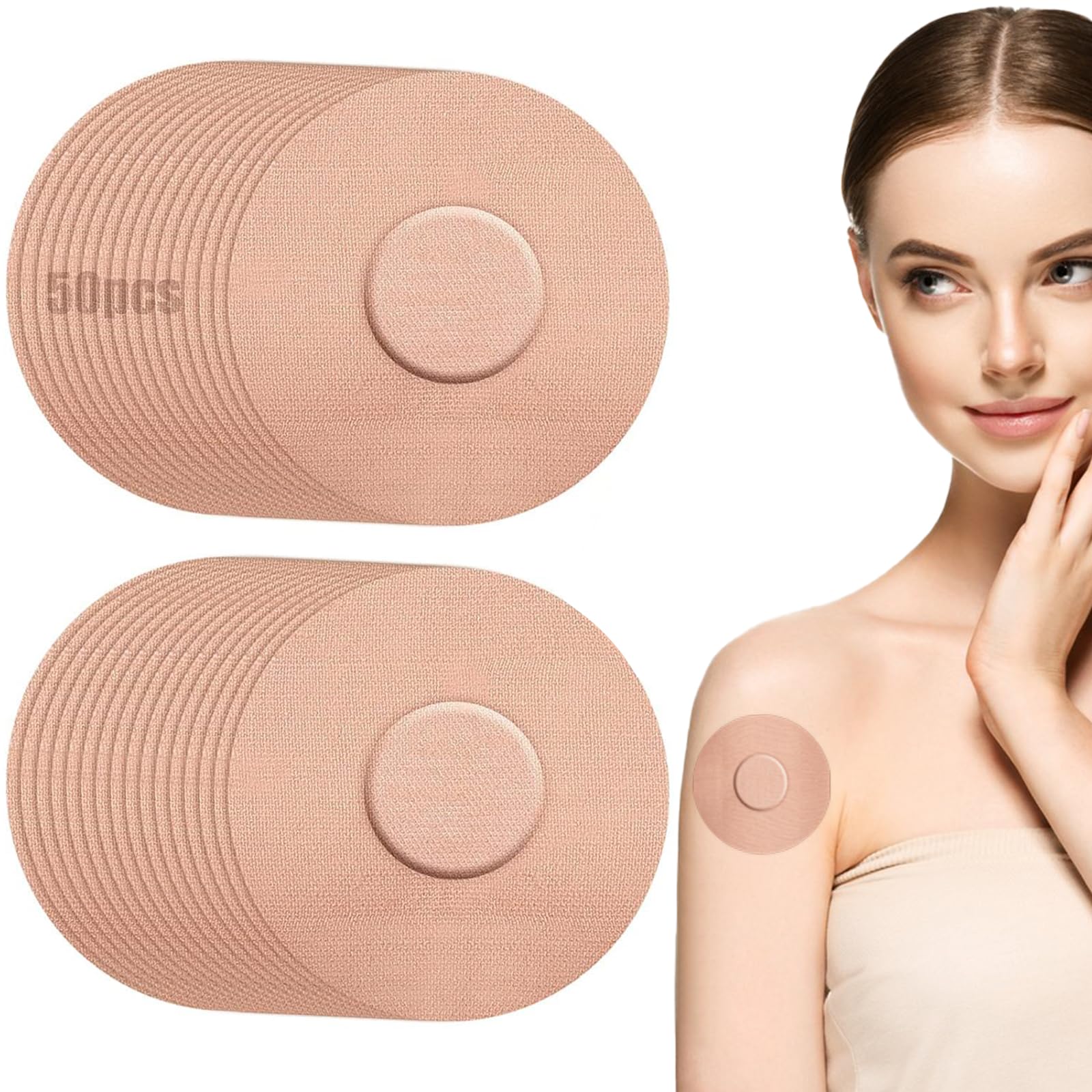 50 Pezzi Cerotti Impermeabili per Freestyle Libre 1, 2 e 3 Sensore, Toppe Adesive per Sensore Libre, Patch per Sensore Freestyle per Attività Sportive