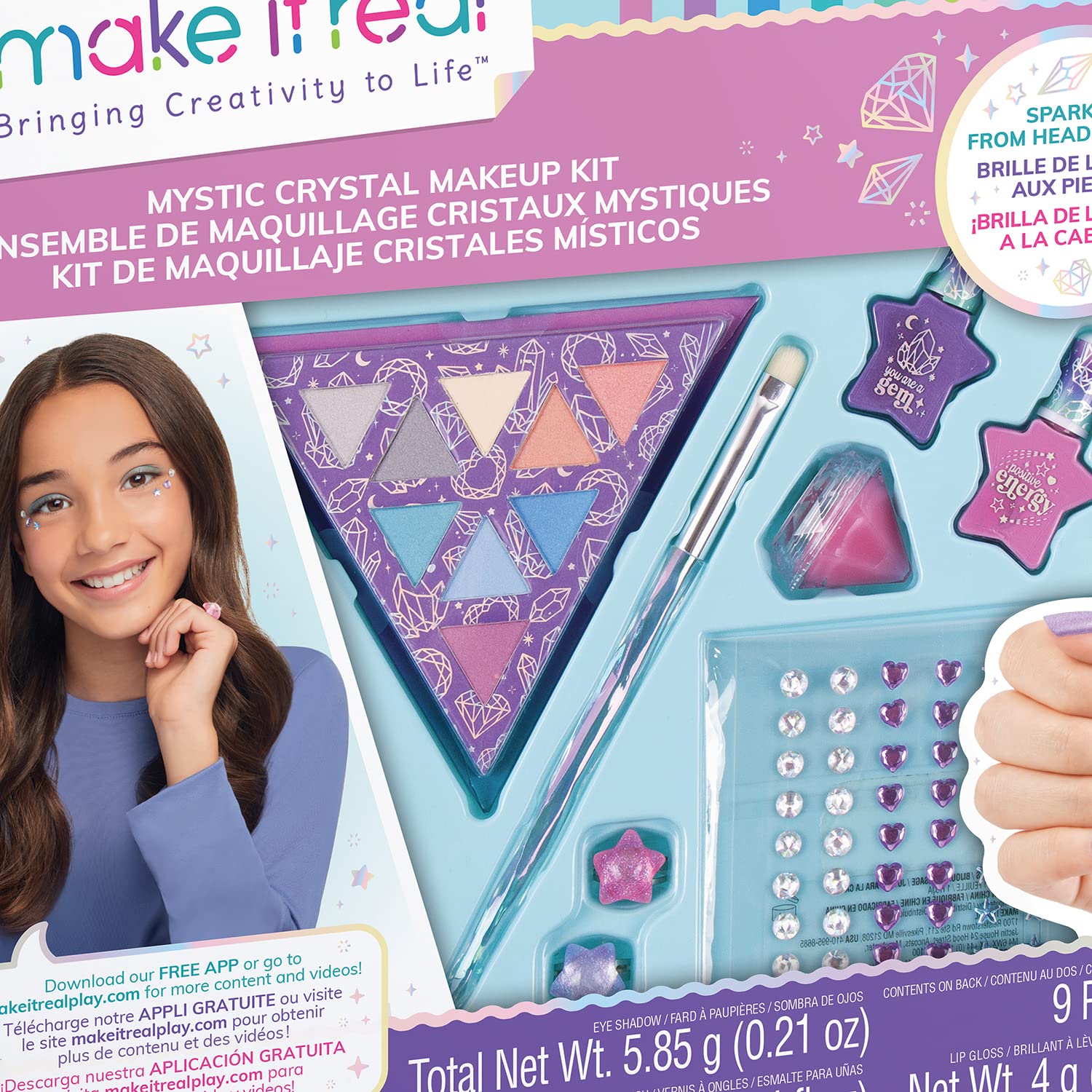 Make It Real Ombres et Bijoux pour Visage en Cristal Mystique, Ensemble créatif 2466
