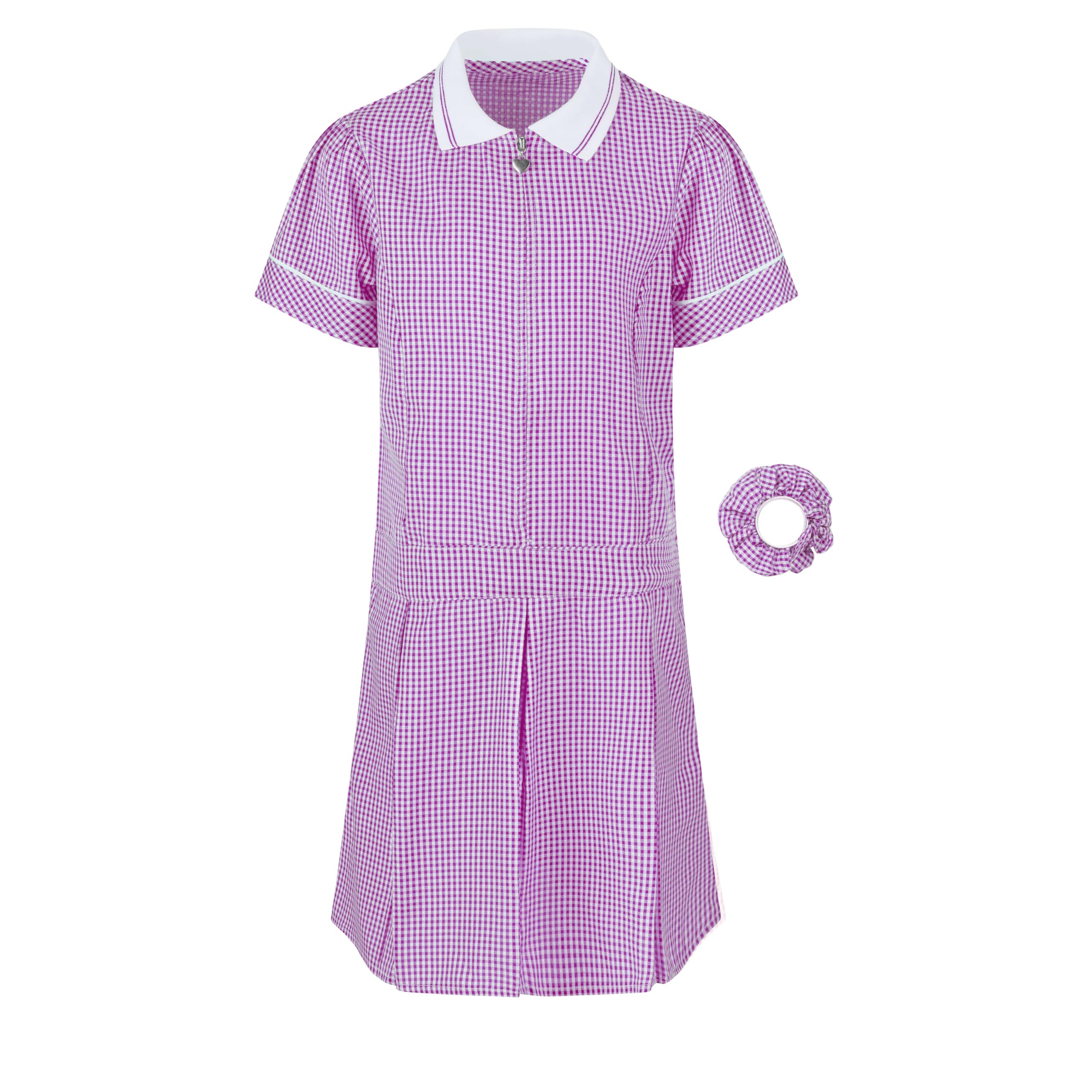 Listers Schoolwear Girl's School Uniform Pleated Gingham Summer Dress + Hair Bobble Age 3 4 5 6 7 8 9 10 11 12 13 14 15 16 17 18 Years — view 10
