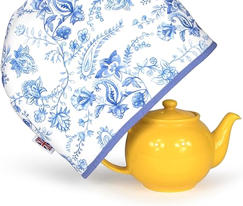Miniatura 7 de Muldale Tetera grande acogedora para tetera británica, 100 % algodón, extra gruesa, diseñada en Inglaterra, tetera Koozie, tetera aislada, acogedora
