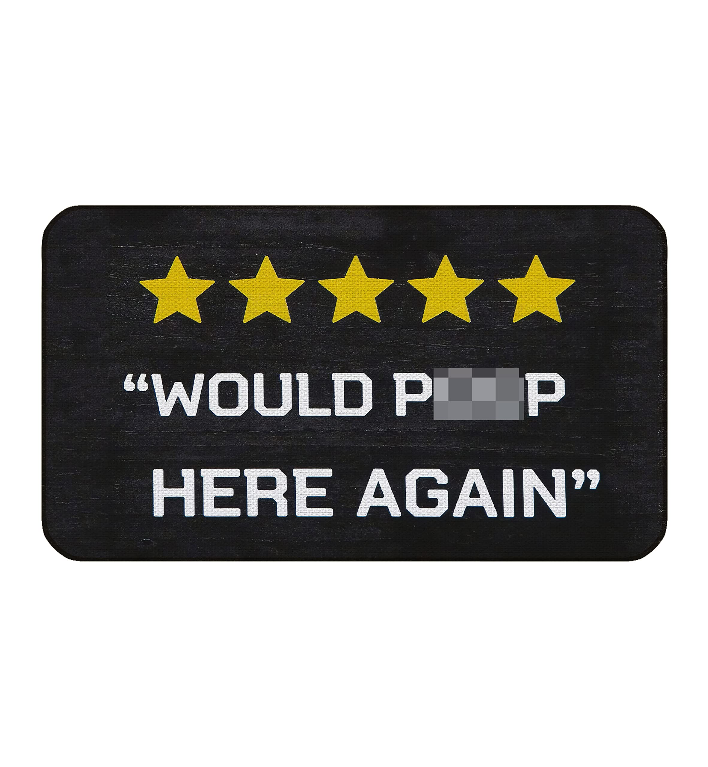 ZJSYXXU Funny Would Here Again Doormat - Indoor Outdoor Funny Bathroom Rug, Entrance Funny Bath Welcome Mat Rustic Kitchen Mat, Front Door Porch