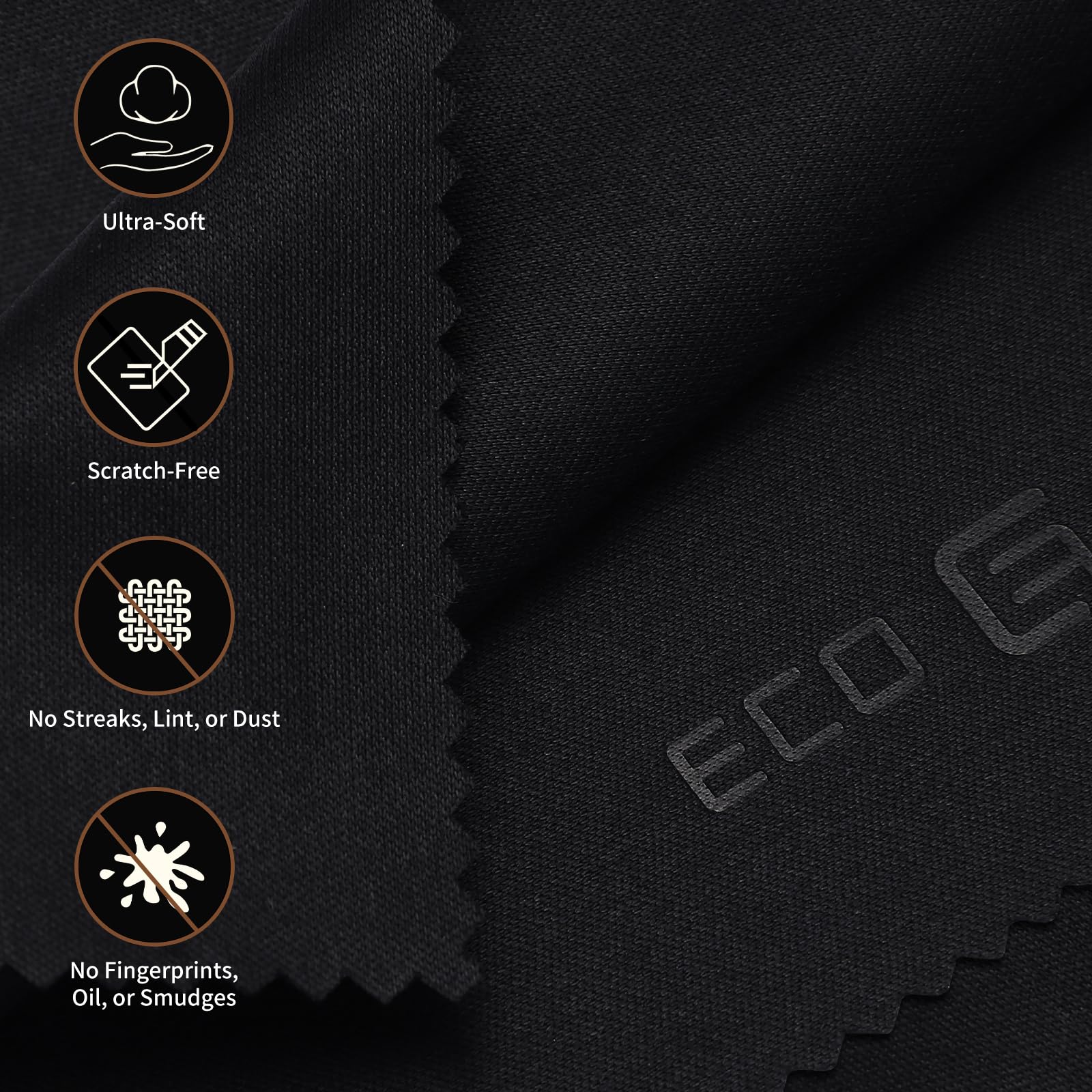 ECO-FUSED Microfiber Cleaning Cloths, 40 Pack, (6 x 7 inches) for Cleaning Glasses Spectacles, Camera Lenses, Tablets, Phones - Image 3