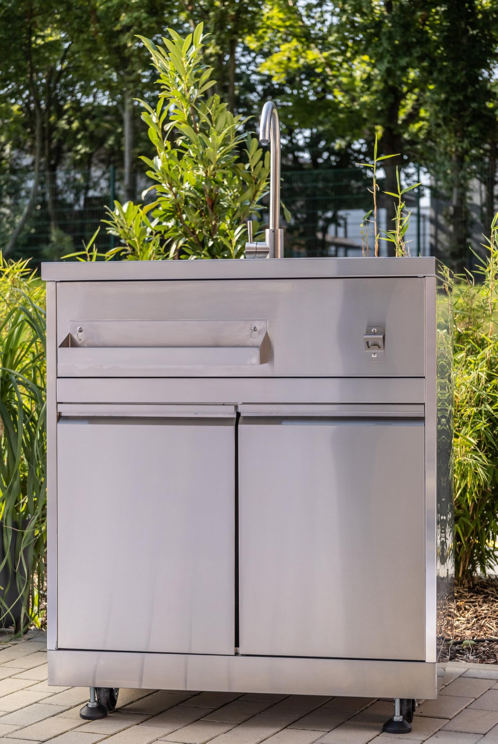 Ondis24 Edelstahlspüle mit Unterschrank für Outdoor-Küche