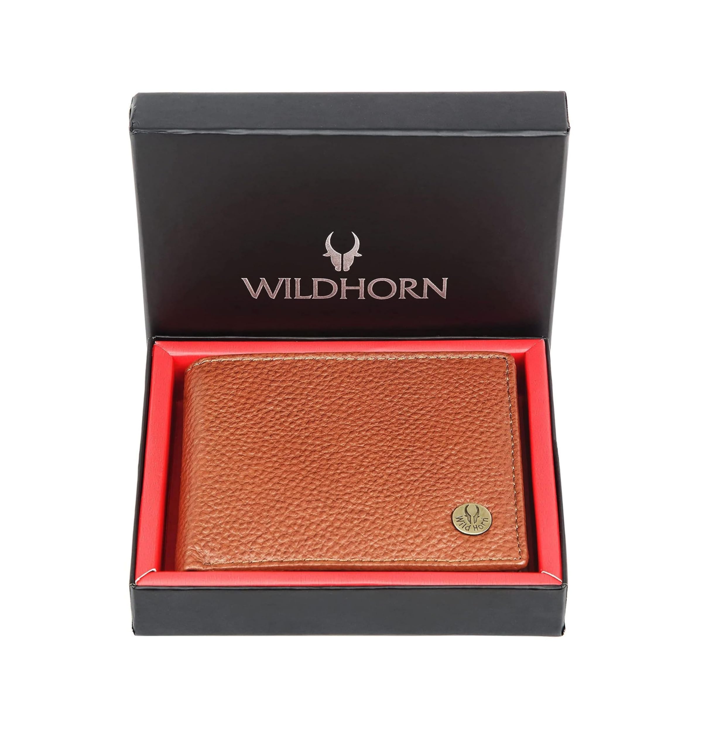WildHorn Rfid Protected Leather Wallet For Men,Tan