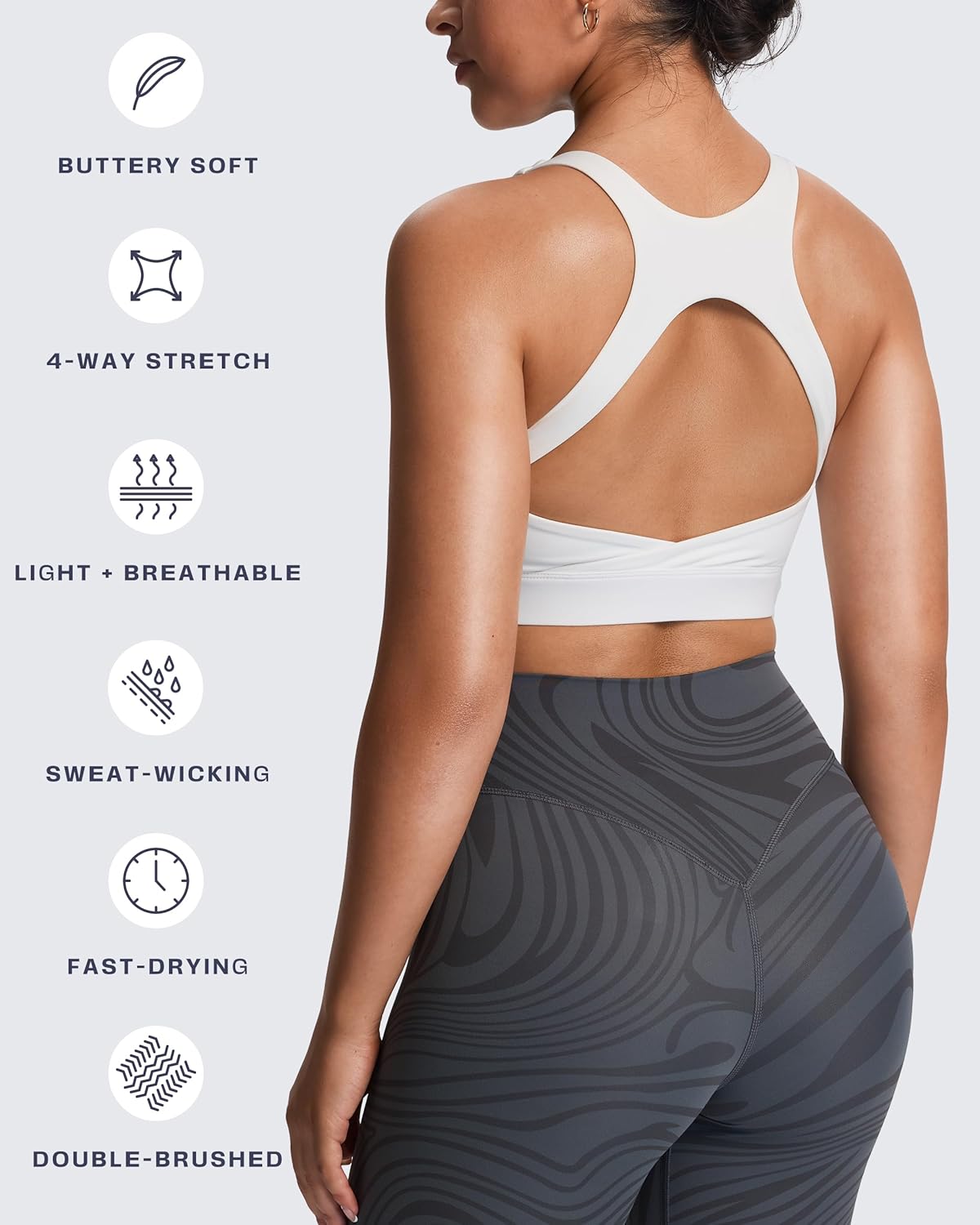 Aoxjox Women's Workout Sports Bras High Impact Fitness Training Gym Khloe Bra Yoga Crop Tank - Image 4